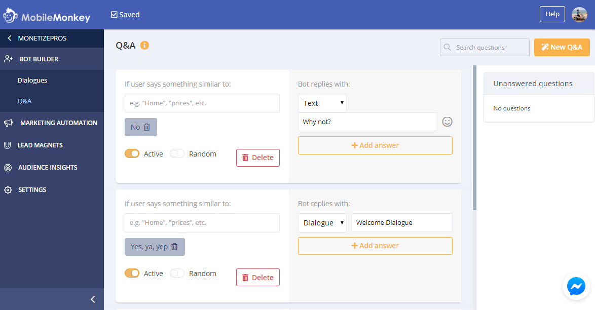Chatbot Responses Chatbot Responses