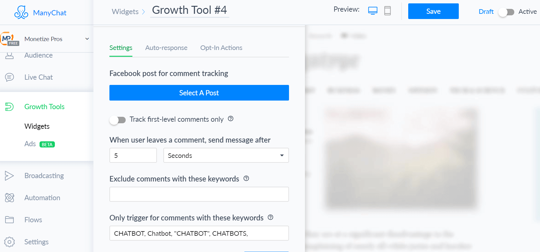 Manychat Settings Comments Manychat Settings Comments