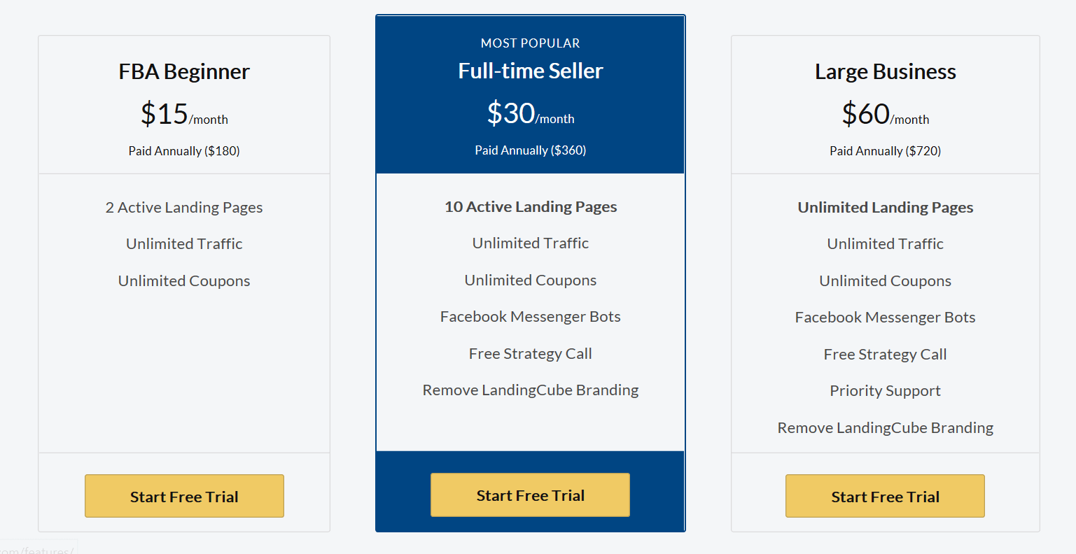 LandingCube Pricing LandingCube Pricing
