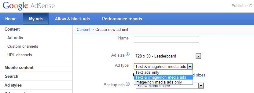 Try Allowing Both Text And Image Ads