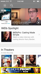 Ad within IMDb iOS App