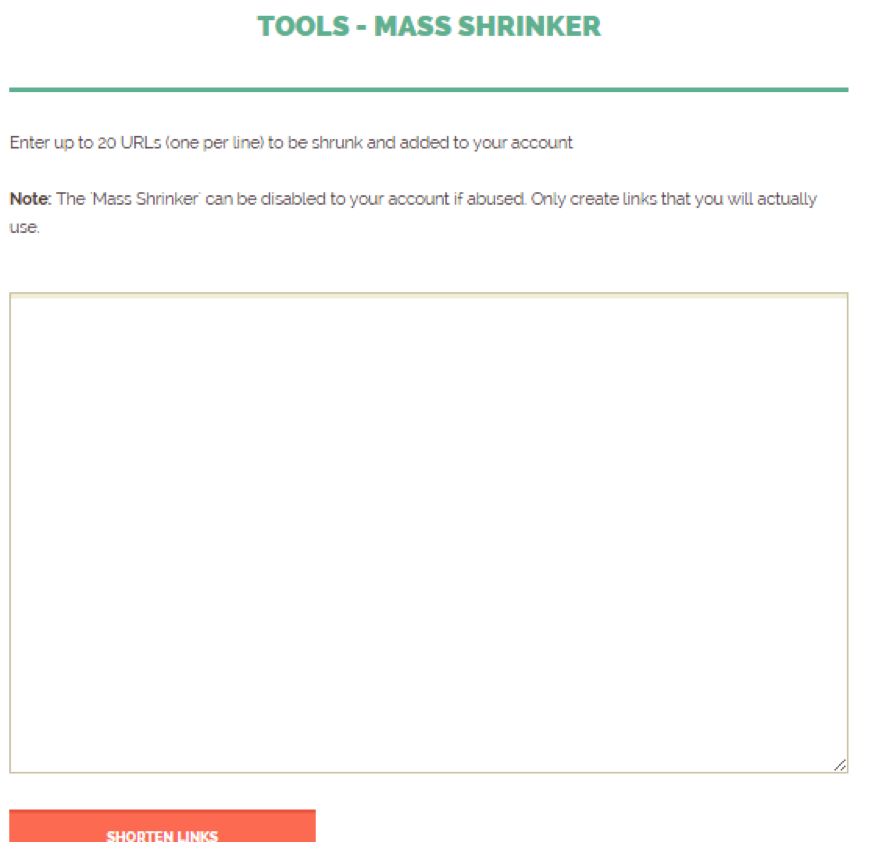 Shorte.st mass shrinker