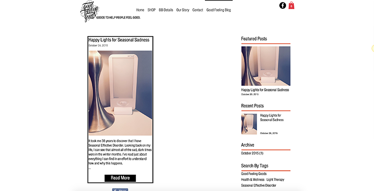 Wix.com blog example