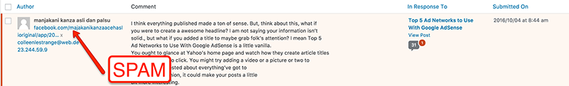 Identifying Comment Spam via Links Identifying Comment Spam via Links