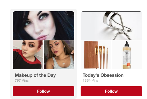 Clever Pinterest boards