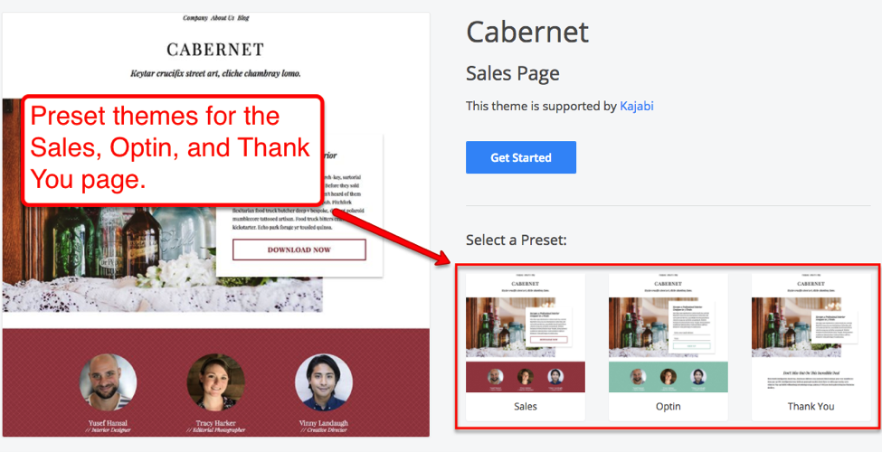 Sales Page Presets
