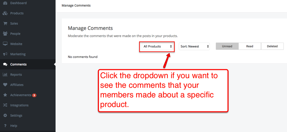 Comment management
