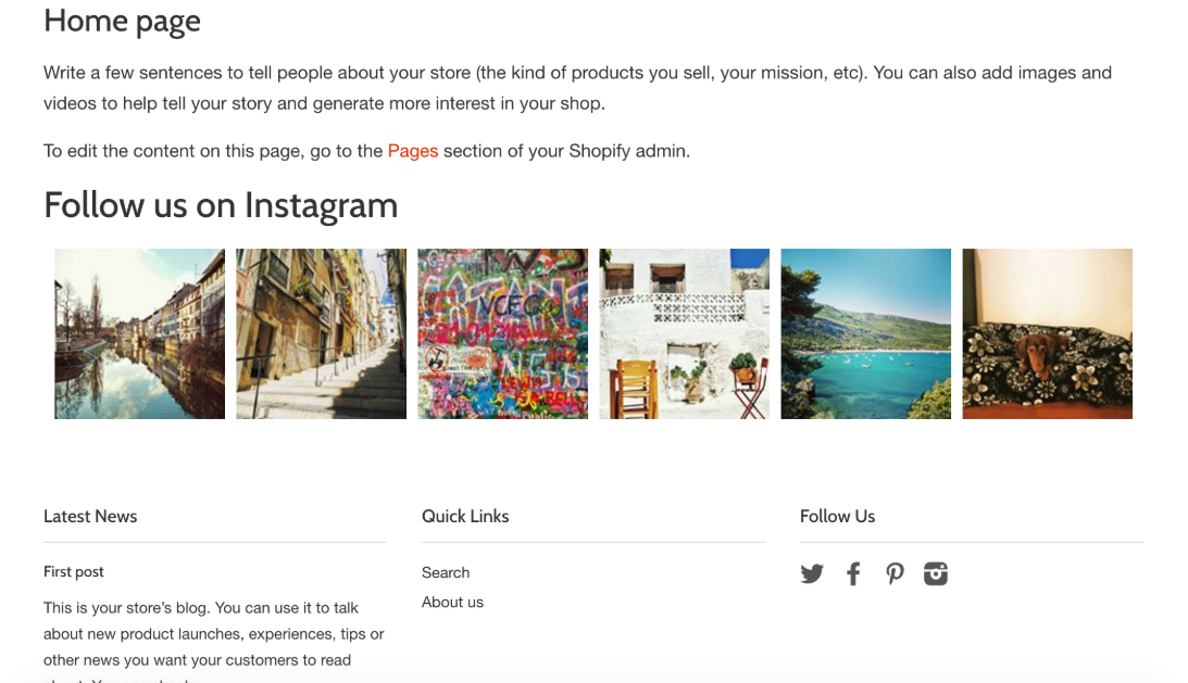 shopify instafeed not displaying properly