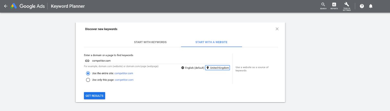 Keyword Planner Keyword Planner